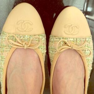 Chanel leather and multicolor fabric Chanel  flats